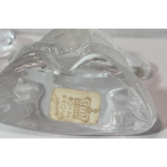Royal Krona Sweden Koala Bear Set of 2 Vintage Crystal Figurine Paperweight - Picture 6 of 7